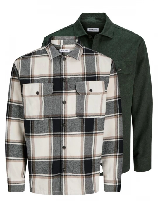 Foto van product JACK & JONES Overhemd 'Charge' groen gemêleerd