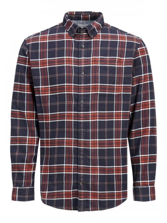 Foto van product JACK & JONES Overhemd 'Classic' navy / abrikoos / rood / wit