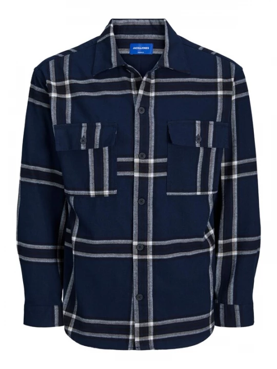 Foto van product JACK & JONES Overhemd 'FRI' navy / nachtblauw / wit