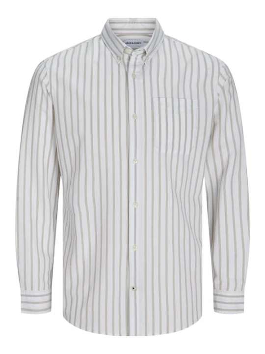 Foto van product JACK & JONES Overhemd greige / wit