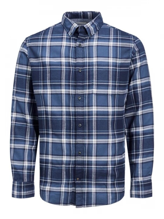 Foto van product JACK & JONES Overhemd 'JJClassic' navy / smoky blue / wit