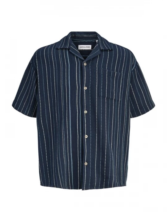 Foto van product JACK & JONES Overhemd 'JJEBradley' navy / lichtblauw / wit