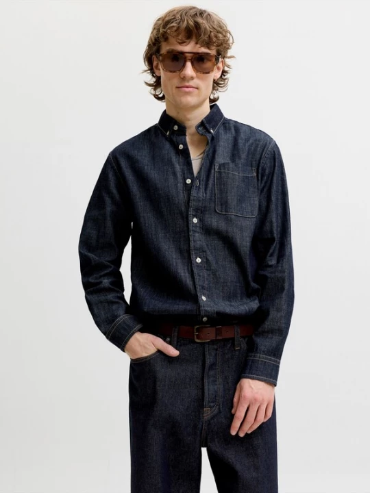 Foto van product JACK & JONES Overhemd 'JJEBROOK' donkerblauw