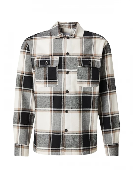 Foto van product JACK & JONES Overhemd 'JJECharge' beige / crème / grijs gemêleerd / zwart