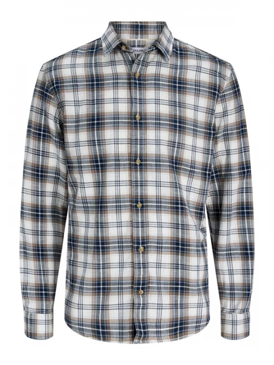 Foto van product JACK & JONES Overhemd 'JJEDOVER' lichtblauw / donkerblauw / bruin / wit