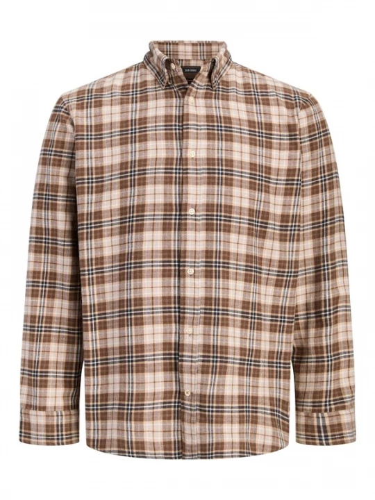 Foto van product JACK & JONES Overhemd 'JJEField' beige / chocoladebruin / zwart / wit