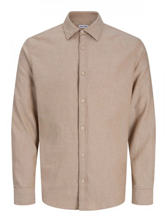 Foto van product JACK & JONES Overhemd 'JJEFIELD' beige gemêleerd