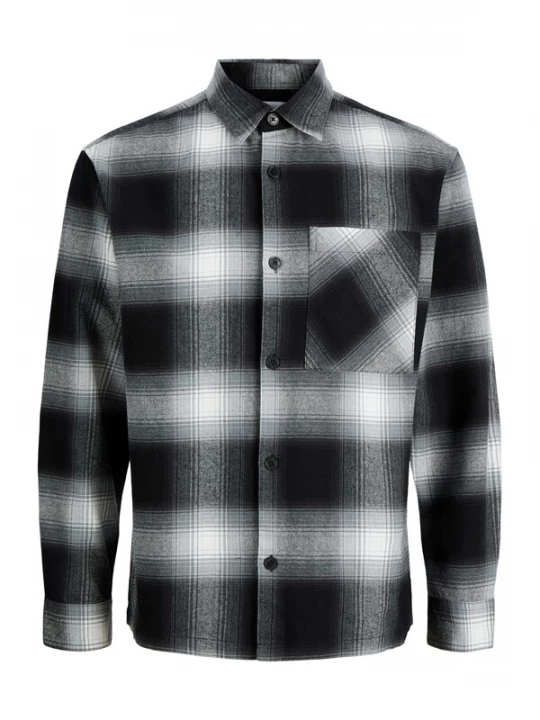 Foto van product JACK & JONES Overhemd 'JJEJACKSON' grijs / antraciet / wit