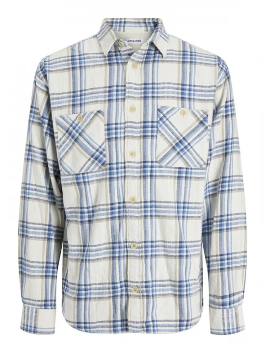 Foto van product JACK & JONES Overhemd 'JJEMichael' blauw / marine / taupe / offwhite
