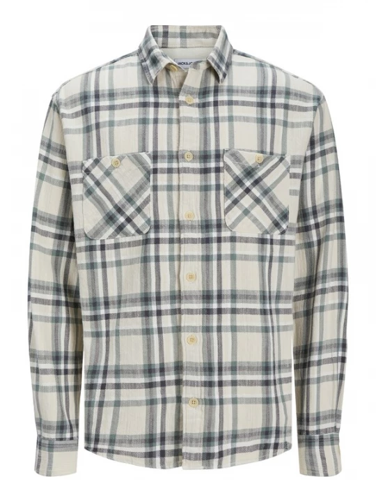 Foto van product JACK & JONES Overhemd 'JJEMichael' donkerblauw / lichtgrijs / pastelgroen