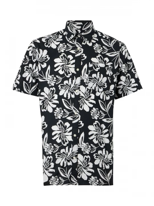 Foto van product JACK & JONES Overhemd 'JJETHAN' zwart / wit