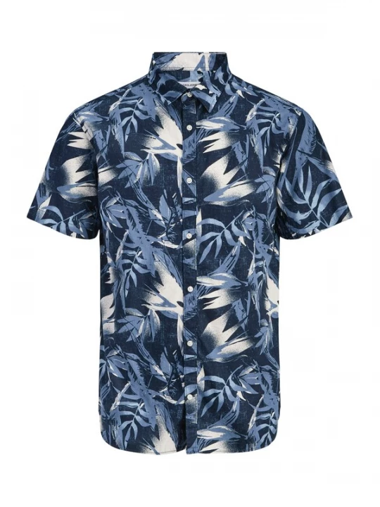 Foto van product JACK & JONES Overhemd 'JJHonolulu' navy / smoky blue / wit