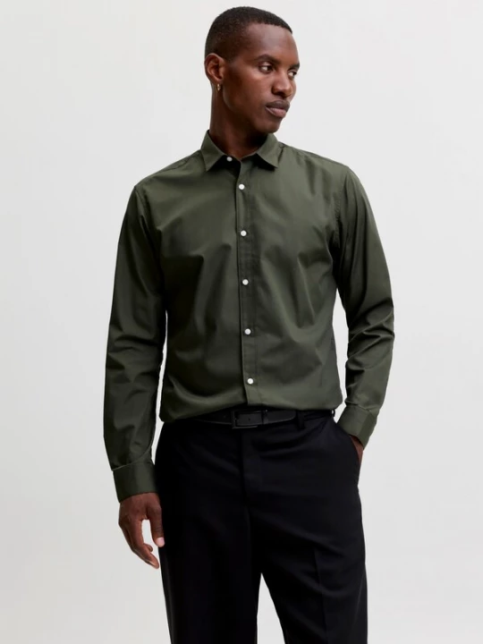 Foto van product JACK & JONES Overhemd 'JJJOE' donkergroen