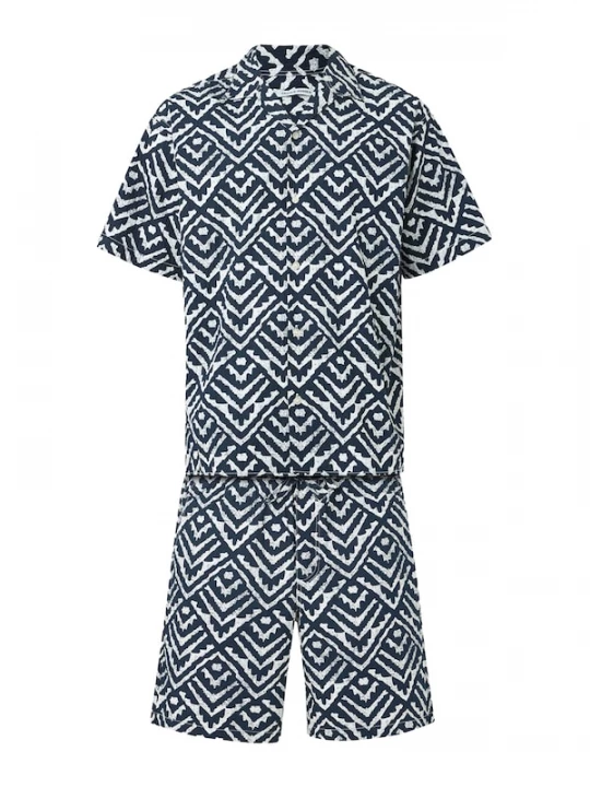 Foto van product JACK & JONES Overhemd 'JJMILO' marine / wit
