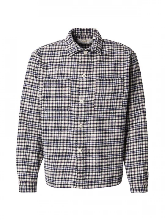 Foto van product JACK & JONES Overhemd 'JORBLEECKER' navy / mokka / zwart / wit