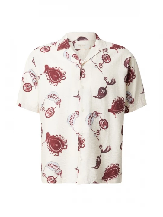 Foto van product JACK & JONES Overhemd 'JORMAINE' pastelblauw / donkerrood / wit