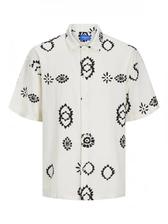 Foto van product JACK & JONES Overhemd 'JORNoto' zwart / natuurwit