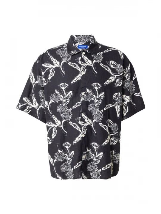 Foto van product JACK & JONES Overhemd 'JORPAROS' zwart / wit