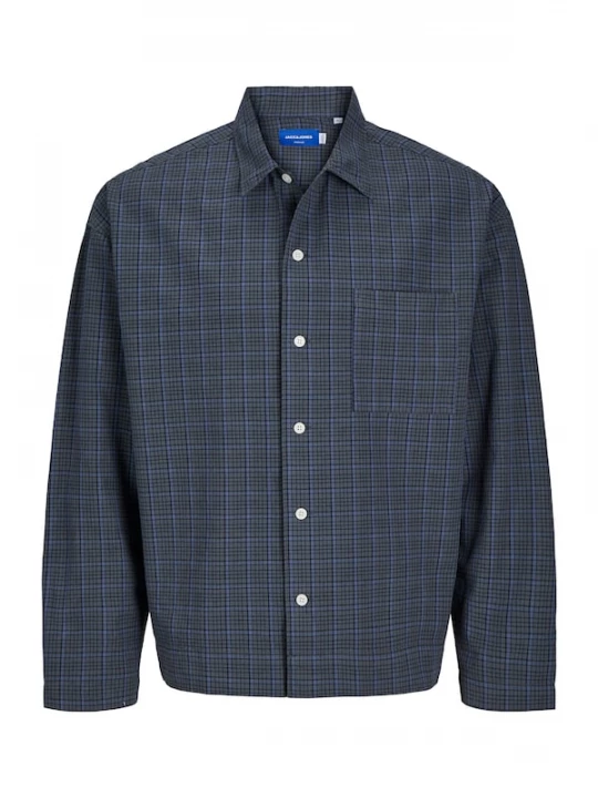 Foto van product JACK & JONES Overhemd 'JORROXBURY' azuur / grijs / zwart