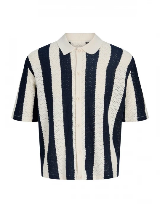 Foto van product JACK & JONES Overhemd 'JORTYLER' crème / donkerblauw