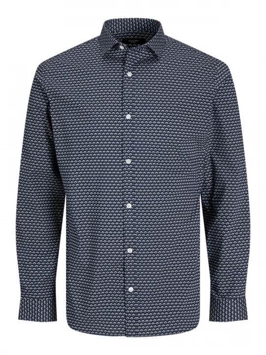 Foto van product JACK & JONES Overhemd 'JPRBLABlackpool' nachtblauw / wit