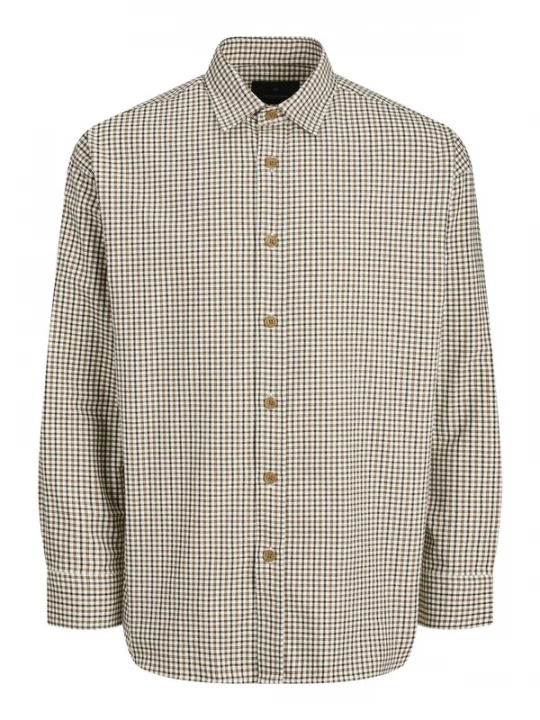Foto van product JACK & JONES Overhemd 'JPRBLAbradfort' karamel / zwart / wit