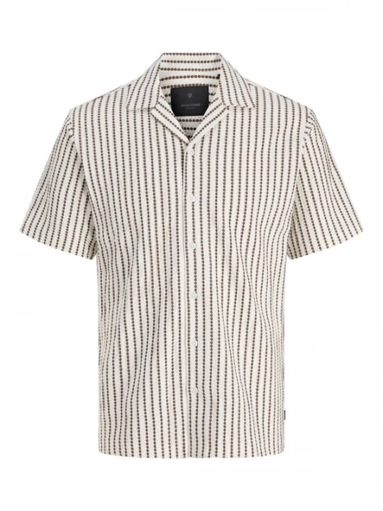 Foto van product JACK & JONES Overhemd 'JPRBLADouglas' donkerbruin / wit