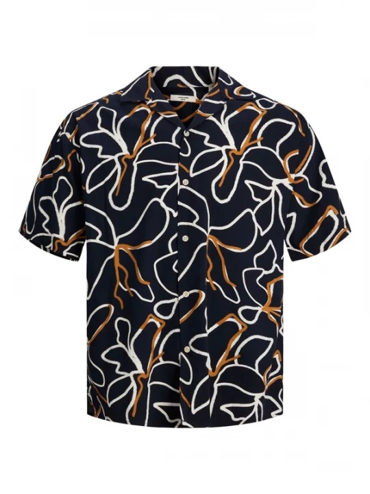 Foto van product JACK & JONES Overhemd 'JPRBLADrew' marine / bruin / wit