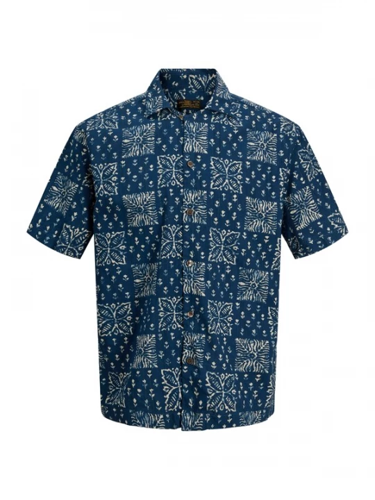 Foto van product JACK & JONES Overhemd 'JPRBlulyon' blauw / offwhite