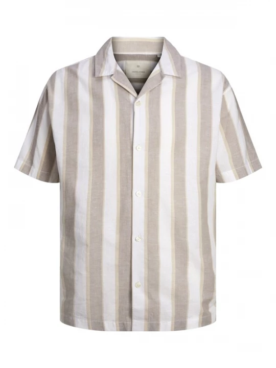 Foto van product JACK & JONES Overhemd 'JPRCCSummer' lichtbeige / beige gemêleerd / wit