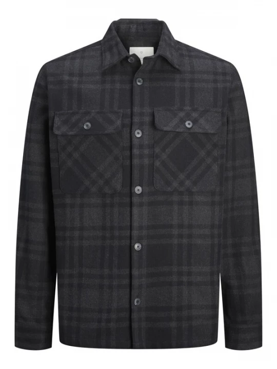 Foto van product JACK & JONES Overhemd 'JPRRaymond' donkergrijs / zwart