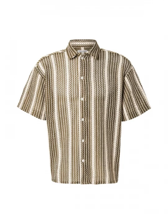 Foto van product JACK & JONES Overhemd 'JWHBELLAGIO' olijfgroen / wit