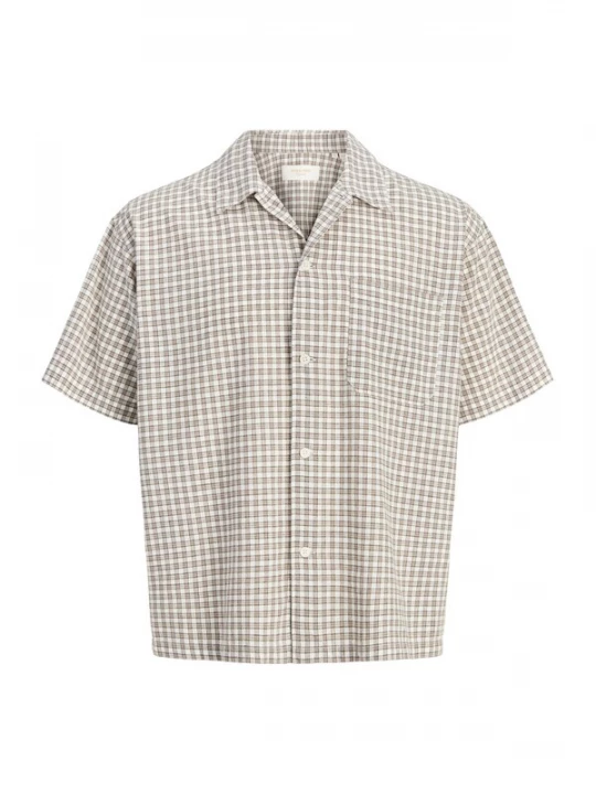 Foto van product JACK & JONES Overhemd kaki / olijfgroen / wit