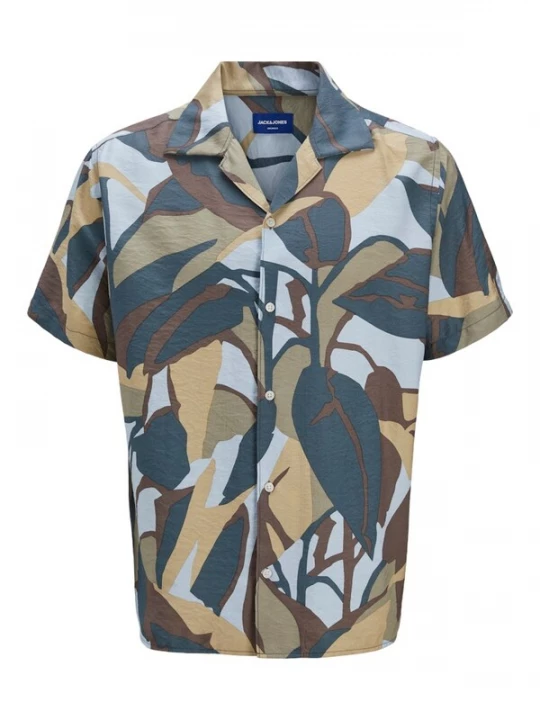 Foto van product JACK & JONES Overhemd lichtblauw / chocoladebruin / greige / kaki