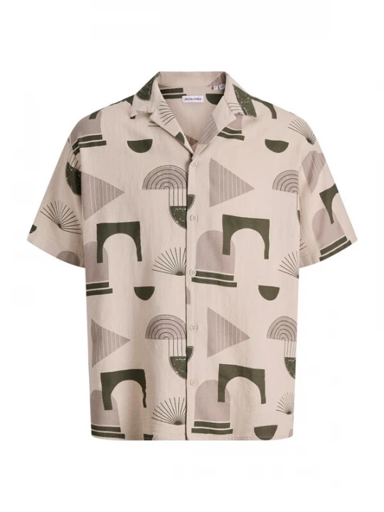 Foto van product JACK & JONES Overhemd taupe / greige / donkergroen
