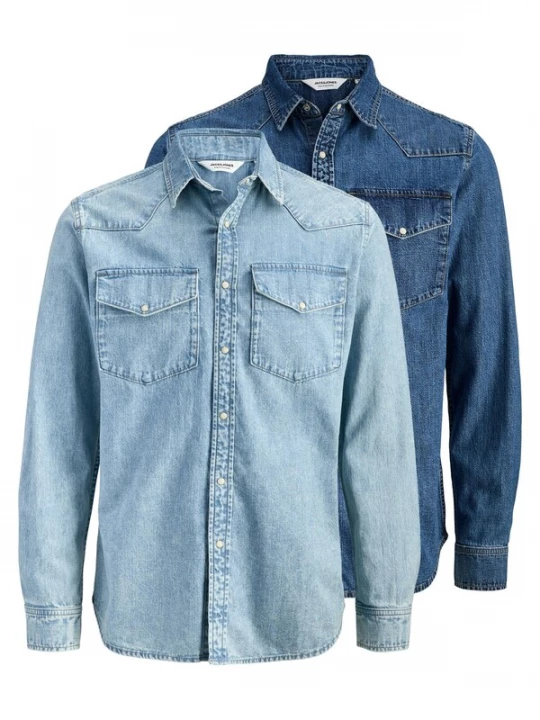 Foto van product JACK & JONES Overhemd 'Western' hemelsblauw