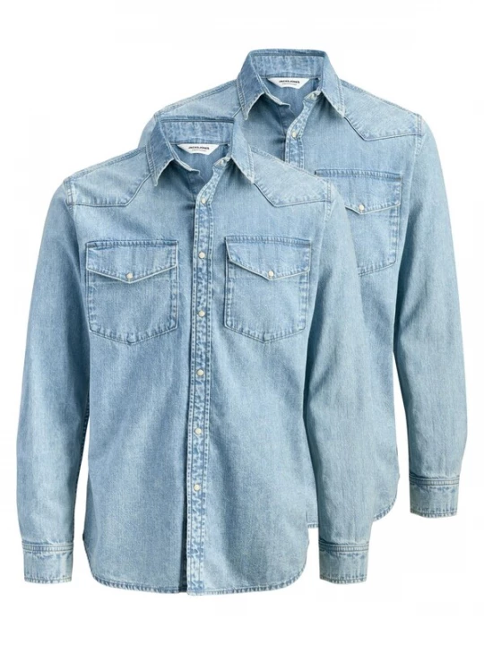 Foto van product JACK & JONES Overhemd 'Western' lichtblauw