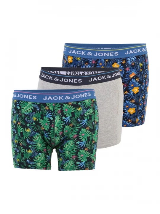 Foto van product Jack & Jones Plus Boxershorts donkerblauw / grijs / groen / wit