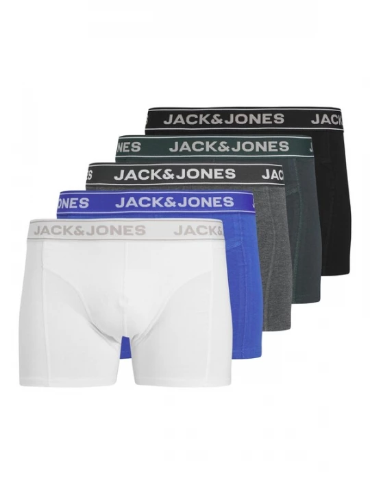 Foto van product Jack & Jones Plus Boxershorts 'JACBLACK FRIDAY' blauw / grijs / zwart / wit