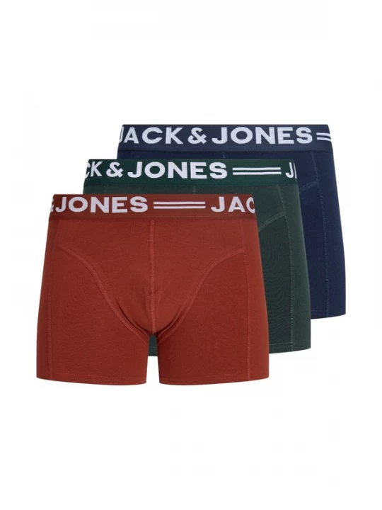 Foto van product Jack & Jones Plus Boxershorts 'JACSense' navy / groen / roestrood / wit