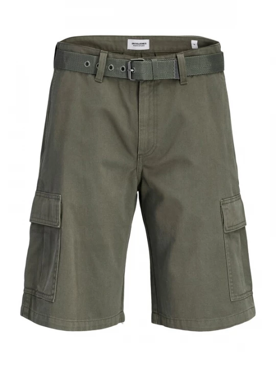 Foto van product Jack & Jones Plus Cargobroek 'JPSTCOLE HUDSON' olijfgroen