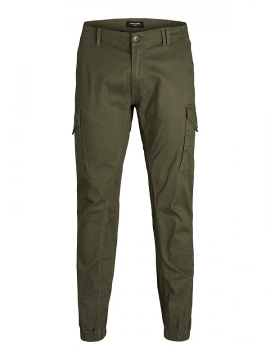 Foto van product Jack & Jones Plus Cargobroek 'Paul' donkergroen
