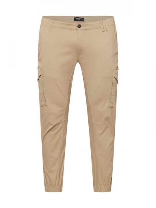 Foto van product Jack & Jones Plus Cargobroek 'Paul' lichtbeige