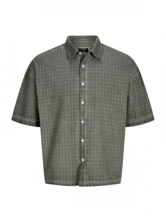 Foto van product Jack & Jones Plus Overhemd donkergrijs / zwart