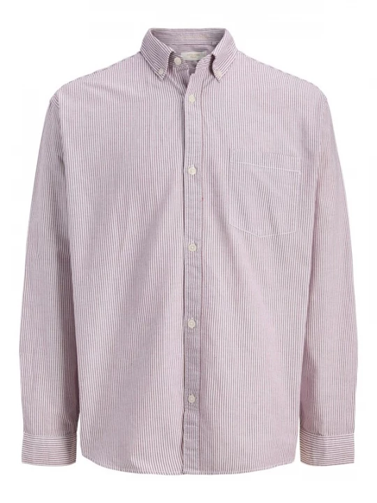 Foto van product Jack & Jones Plus Overhemd 'JORNORREBRO' karmijnrood / wit