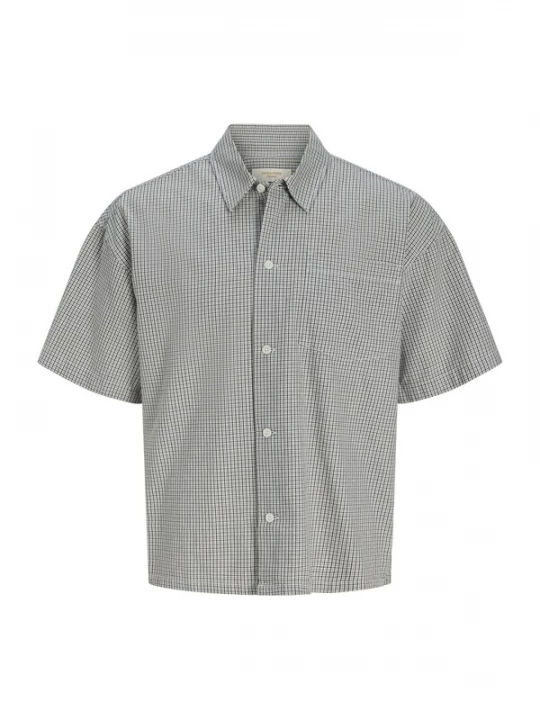 Foto van product Jack & Jones Plus Overhemd 'JORSavona Austin' karmijnrood / zwart / wit