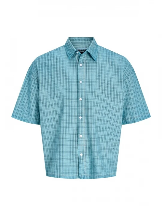Foto van product Jack & Jones Plus Overhemd navy / azuur / aqua