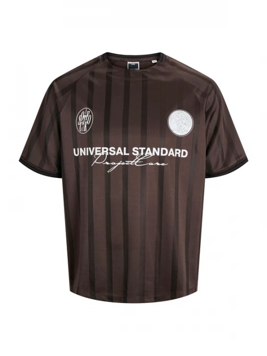 Foto van product Jack & Jones Plus Shirt chocoladebruin / wit