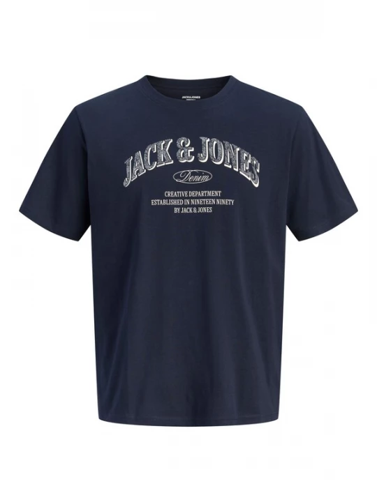 Foto van product Jack & Jones Plus Shirt donkerblauw / blauw gemêleerd / wit