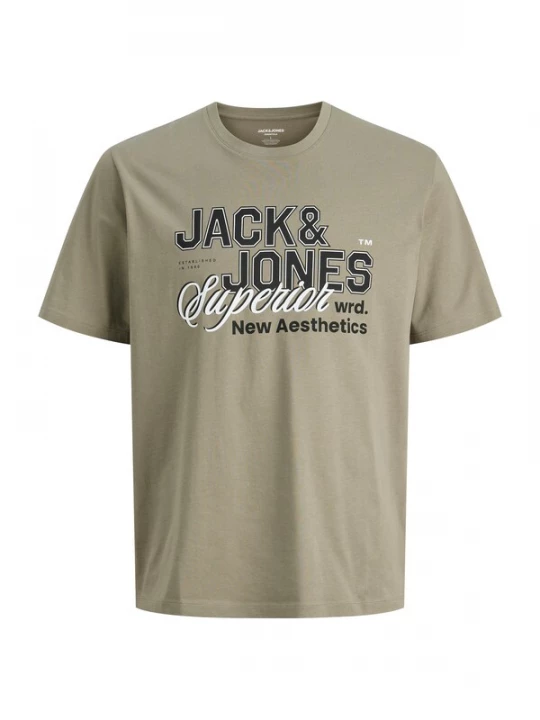 Foto van product Jack & Jones Plus Shirt grijs / zwart / wit